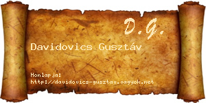 Davidovics Gusztáv névjegykártya
